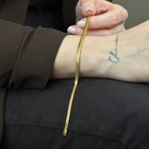 22 Ayar Altın İtalyan Bileklik – Balık Sırtı 4.08 mm - 4
