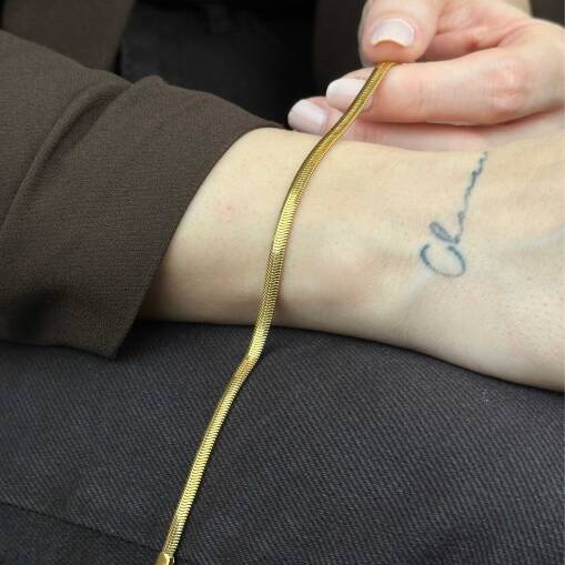 22 Ayar Altın İtalyan Bileklik – Balık Sırtı 4.08 mm - 5