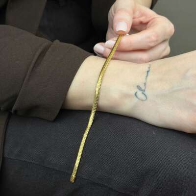 22 Ayar Altın İtalyan Bileklik – Balık Sırtı 4.08 mm