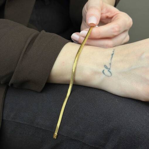 22 Ayar Altın İtalyan Bileklik – Balık Sırtı 4.08 mm - 1