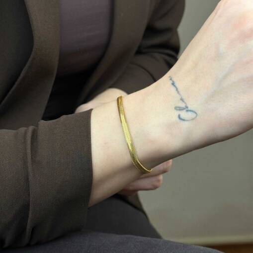 22 Ayar Altın İtalyan Bileklik – Balık Sırtı 4.08 mm - 6