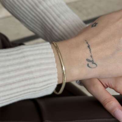 İtalyan Zincir Balık Sırtı Bileklik – Zarif Altın Tasarım - 3