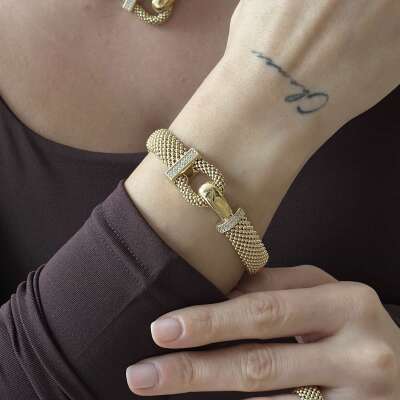 Jessica Bileklik – 14 Ayar Altın Zarif Tasarım - ENGİNGOLD KNT