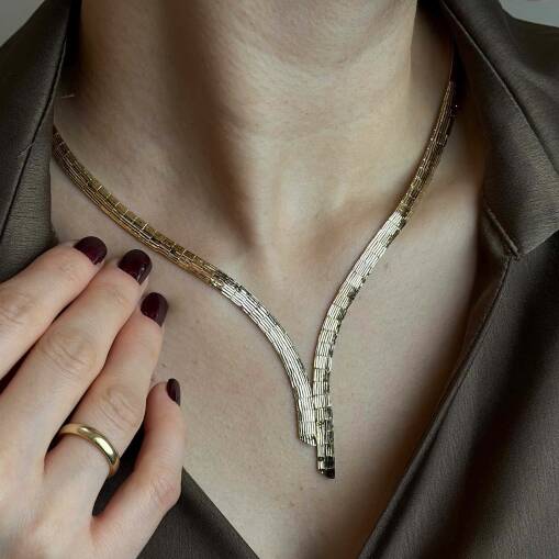 14 Ayar Altın Kalemli Gerdanlık – Zarif ve Şık Tasarım - 3