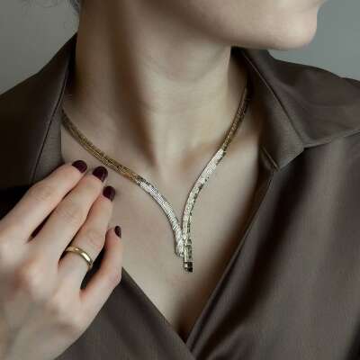 14 Ayar Altın Kalemli Gerdanlık – Zarif ve Şık Tasarım - ENGİNGOLD LAB