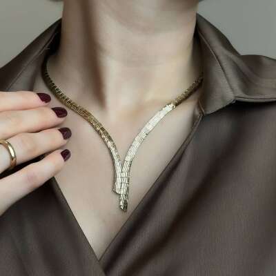 14 Ayar Altın Kalemli Gerdanlık – Zarif ve Şık Tasarım - 4