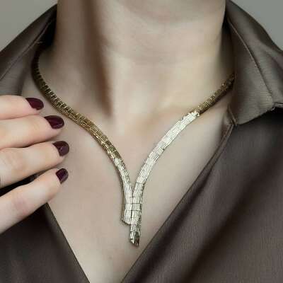 14 Ayar Altın Kalemli Gerdanlık – Zarif ve Şık Tasarım - 5