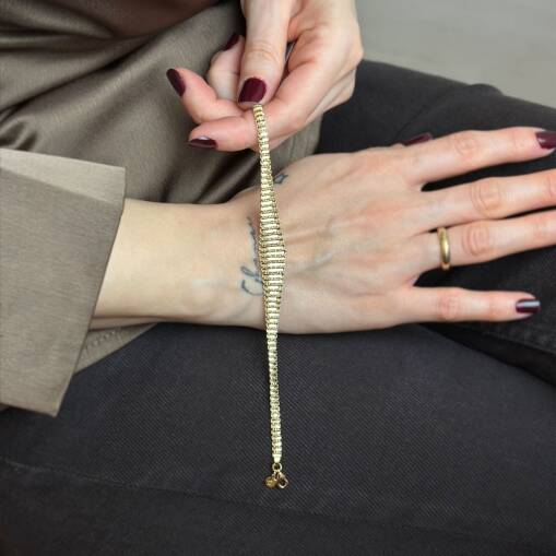 14 Ayar Altın Kalemli Bileklik – Zarif ve Şık Tasarım - 1