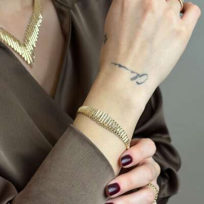 14 Ayar Altın Kalemli Bileklik – Zarif ve Şık Tasarım - 5