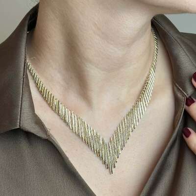 14 Ayar Altın Kalemli Gerdanlık – Modern ve Şık Tasarım - 4