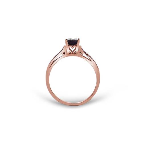 Kalp Temalı 0.16 Ct Tektaş Elmas Yüzük - 2