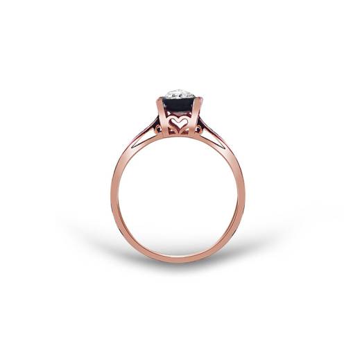 Kalp Temalı 0.33 Ct Elmas Yüzük - 2