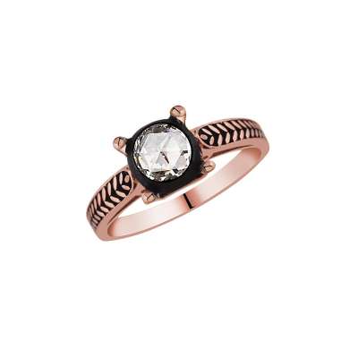 Kalp Temalı 0.33 Ct Elmas Yüzük - 1