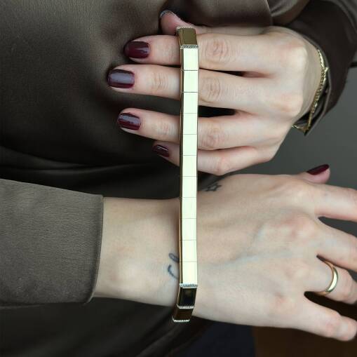 14 Ayar Altın Kelepçe Bileklik – Zarif ve Şık Tasarım - 1