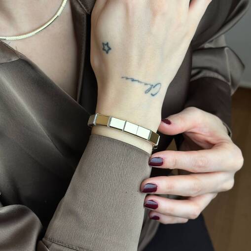 14 Ayar Altın Kelepçe Bileklik – Zarif ve Şık Tasarım - 5