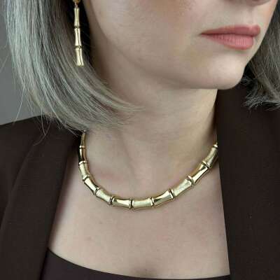 14 Ayar Altın Kemik Gerdanlık – Zarif ve Minimal Tasarım - ENGİNGOLD ORA