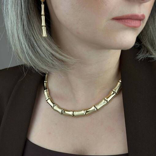 14 Ayar Altın Kemik Gerdanlık – Zarif ve Minimal Tasarım - 1
