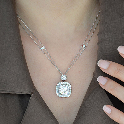 4.50 Ct Pırlanta Harmony Kolye – 14 Ayar Beyaz Altın