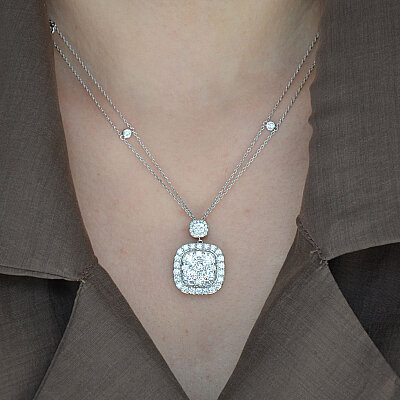 4.50 Ct Pırlanta Harmony Kolye – 14 Ayar Beyaz Altın - 5