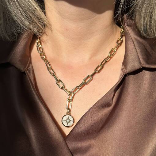 Kutup Yıldızı Kolye 14 Ayar Altın | Çetaş Eterna - 2