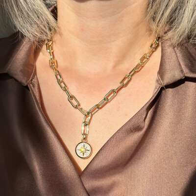 Kutup Yıldızı Kolye 14 Ayar Altın | Çetaş Eterna - 3