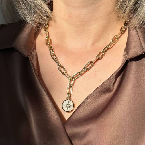 Kutup Yıldızı Kolye 14 Ayar Altın | Çetaş Eterna - 4