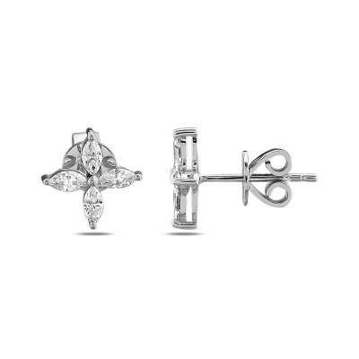 Markiz Taşlı Pırlanta Küpe - ENGİNGOLD STR