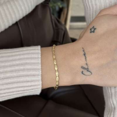 Mat Çizgili 14 Ayar Bileklik – Zarif Altın Tasarım - 2