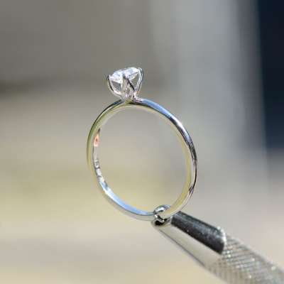 Oval Pırlanta Tektaş Yüzük 40-44 - 3