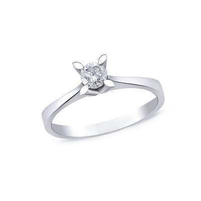 Pırlanta Badem Tırnak Tektaş Yüzük 25-30 - ENGİNGOLD