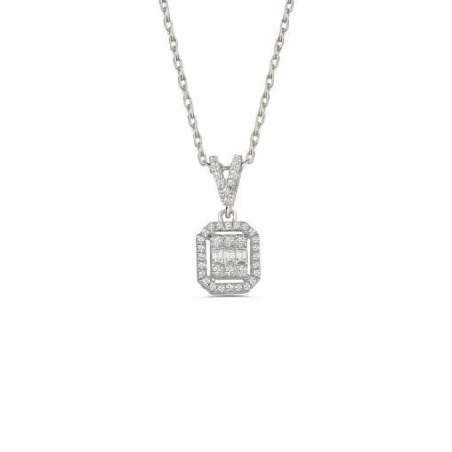 Pırlanta Baget Kolye 14K-20-30 - 1