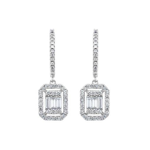 Pırlanta Baget Küpe-14k 1- - 1