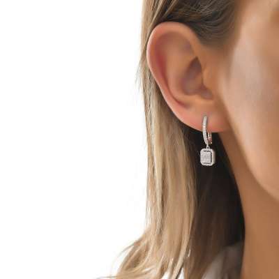 Pırlanta Baget Küpe 80-90 - 2