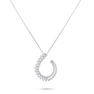 Pırlanta Baget Tasarım Kolye - ENGİNGOLD STR