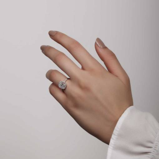 Pırlanta Baget Taşlı Yüzük 050-059 - 2