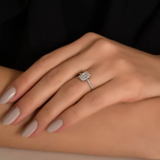 Pırlanta Baget Taşlı Yüzük - 3