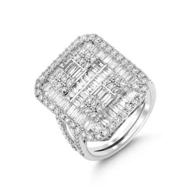 Pırlanta Baget Taşlı Yüzük - ENGİNGOLD STR