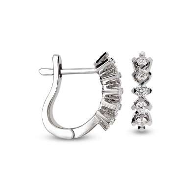 Pırlanta Beştaş j Küpe-14k - ENGİNGOLD