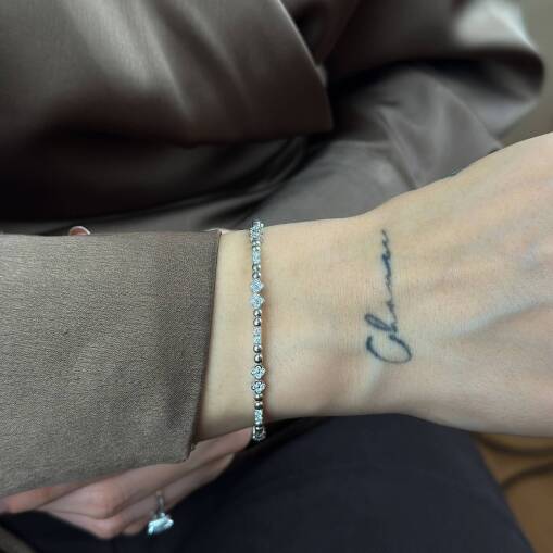 Pırlanta Bileklik – 14 Ayar Altın Zarif ve Modern Tasarım - 1