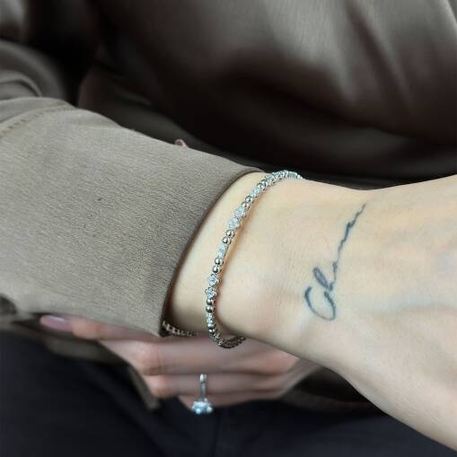 Pırlanta Bileklik – 14 Ayar Altın Zarif ve Modern Tasarım - 2