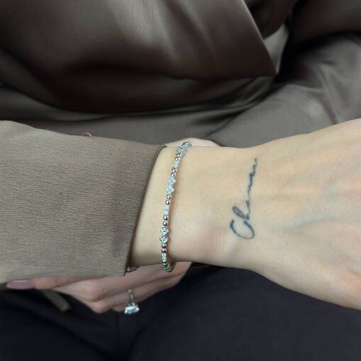 Pırlanta Bileklik – 14 Ayar Altın Zarif ve Modern Tasarım - 3