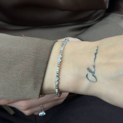 Pırlanta Bileklik – 14 Ayar Altın Zarif ve Modern Tasarım - 4