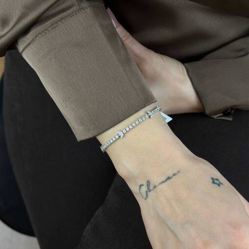 1.75 ct Lotus Çiçeği Pırlanta Bileklik – Su Yolu 14 Ayar - 2