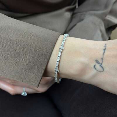 1.75 ct Lotus Çiçeği Pırlanta Bileklik – Su Yolu 14 Ayar - 3