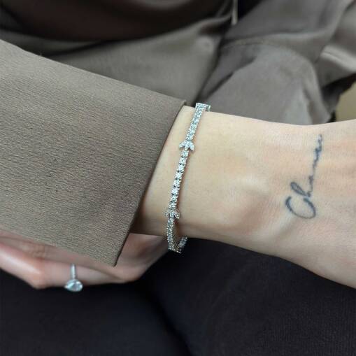 1.75 ct Lotus Çiçeği Pırlanta Bileklik – Su Yolu 14 Ayar - 3