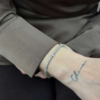 1.75 ct Lotus Çiçeği Pırlanta Bileklik – Su Yolu 14 Ayar - 4