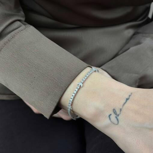 1.75 ct Lotus Çiçeği Pırlanta Bileklik – Su Yolu 14 Ayar - 4