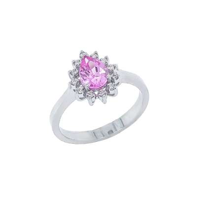 Pırlanta Damla Model Yüzük - ENGİNGOLD