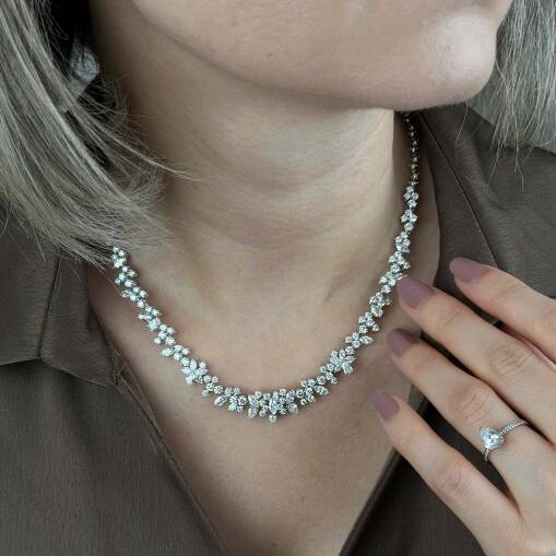 Pırlanta Gerdanlık Kolye 14K Özel Tasarım - 2