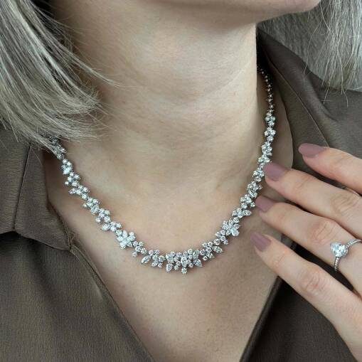 Pırlanta Gerdanlık Kolye 14K Özel Tasarım - 1